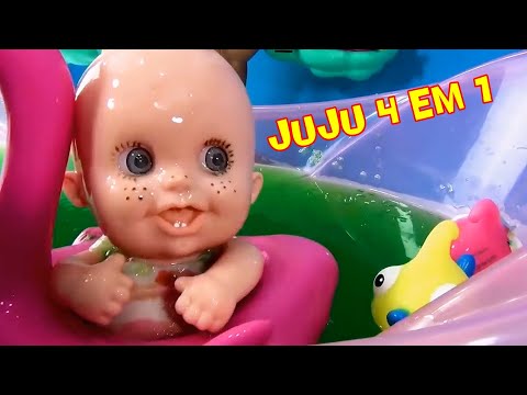4 da JUJU [banho, piscinas naturais, banho no slime e rotina de férias] OBA !