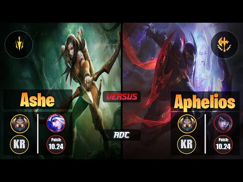 Challenger ASHE [Lethal Tempo] (ADC) VS  APHELIOS - Challenger KR Patch 10.24