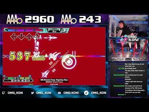 OMG KON! | 50th Memorial Songs -Beginning Story- (S-EXPERT 14) PFC AAA 999,850 [DDR A20 PLUS]