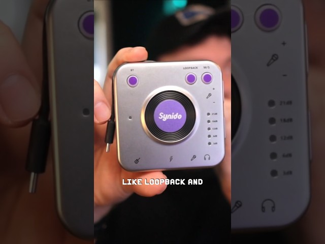 Vídeo relacionado con Synido Interfaz de audio portátil para guitarra con USB-C 24 bits, mini interfaz 48 kHz para grabar y transmitir música con entrada de instrumento y monitoreo de auriculares