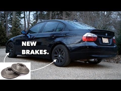Drilled & Slotted Rotors + Cool Carbon Pads // BMW E90