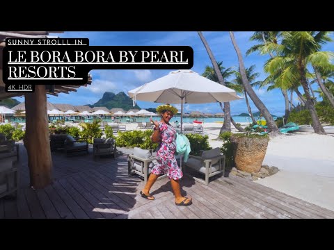 Le Bora Bora by Pearl Resort. Resort garden walk through the bungalows.