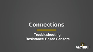 troubleshooting resistance-based sensors