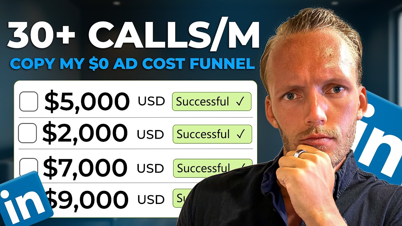 How to Book 30+ Calls Per Month With My Linkedin Funnel($0 Ads) - STEP BY STEP