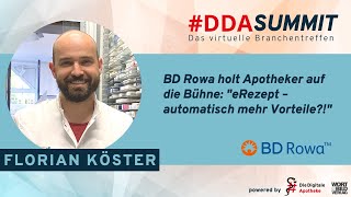 Vortrag auf dem "#DDASummit - BD Rowa & Florian Köster: eRezept – automatisch mehr Vorteile?!"
