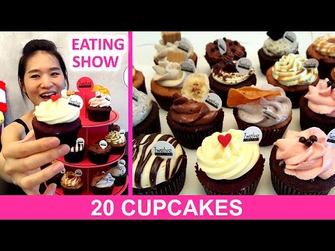 20 CUPCAKES | How To Eat Cupcakes | Mukbang | Eating Show Video