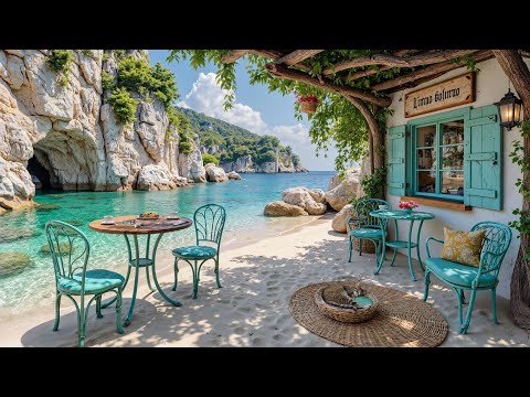 🌴 Morning Summer Ocean Jazz Café | Calm Ocean Ambience & Smooth Jazz for Relax & Focus, Coffee Time