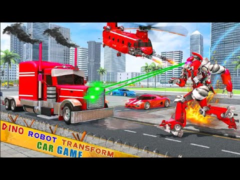 Dino Robot Car Game - Flying Robot Transforming Game - Save the city from aliens #32
