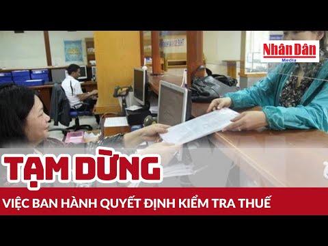 Tạm dừng việc ban hành quyết định kiểm tra thuế | Báo Nhân Dân