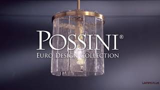 Watch A Video About the Possini Euro Soresi Satin Brass and Piastra Glass Mini Pendant