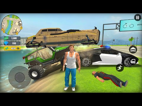 Open World Police Officer Car Chase Monster Truck and Hovercraft Simulator - Android Gameplay.