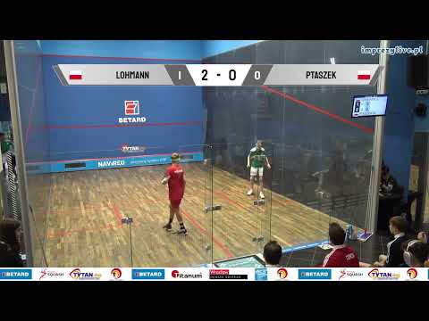 Szymon Lohmann vs Mateusz Ptaszek BETARD Indywidualne Mistrzostwa Polski Junior w Squasha 2023