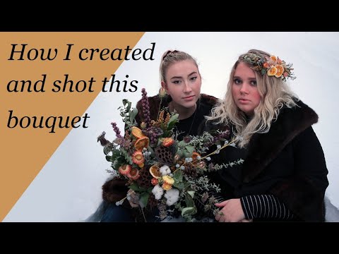 Arranging Dried Flowers for a Winter Bouquet + Photoshoot