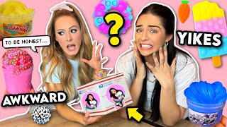 PurpleStars02 reviews my SLIME and FIDGET Business IN FRONT OF ME! *this was brutal...*🐸☕