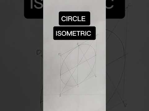 Circle isometric drawing #engineeringdrawing #technicaldrawing #isometricview #circleisometric