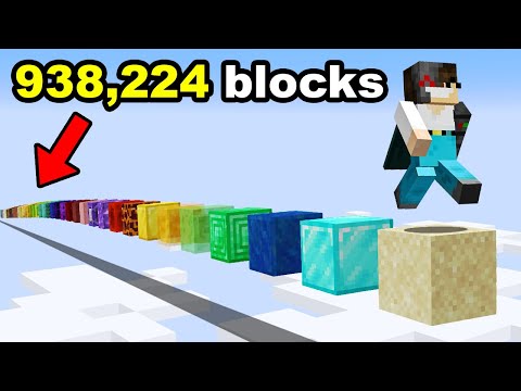 Minecraft Record: Jumping on Every Block