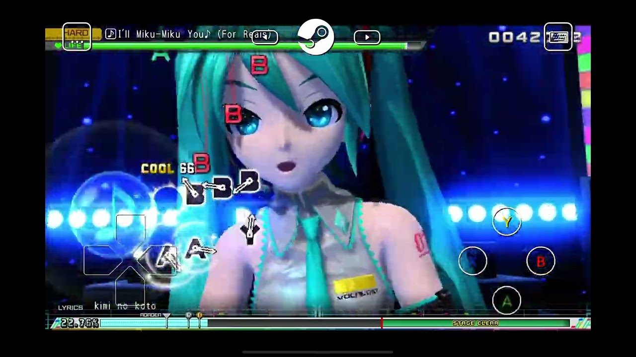 project diva megamix + on steam link but something is horribly wrong