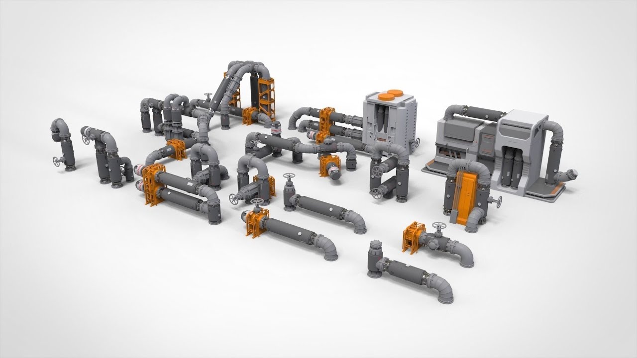 Bilim kurgu mod&uuml;ler ortamı 13 3D Model