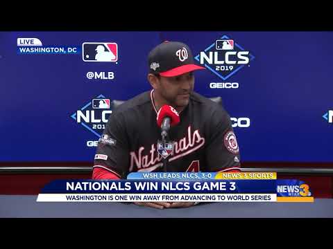 Washington Nationals after their win Monday night