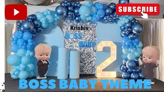 Diy | Boss Baby Theme Balloon Garland 2024 | Boss Baby Balloon Backdrop | Party King Kuwait