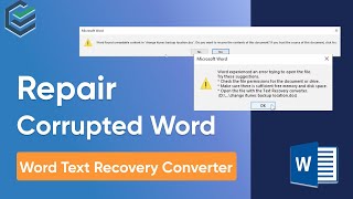 PassFab Tips | Repair Corrupt Word Document 3 Ways [Word Text Recovery Converter] (No Software)