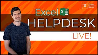 Excel Helpdesk LIVE #1 - Help With Excel Beginner To Advanced