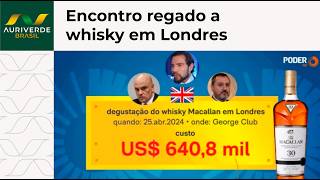 Moraes, Vorcaro e Andrei degustaram Macallan juntos em Londres