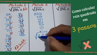 Como calcular a RAIZ QUADRADA em 3 passos