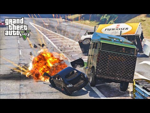 GTA 5 HEAVY HAULER TRUCK HIGH SPEED CRASHES - IMPACT COMPILATION - DESTRUCTION