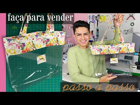 Como Fazer Bolsa de PVC Super Fácil Passo a Passo Para Iniciantes [Bolsa de Plástico Cristal]