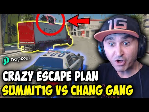 Summit1g VS CHANG GANG CRAZY Bank Heist Escape Plan! | GTA 5 NoPixel RP