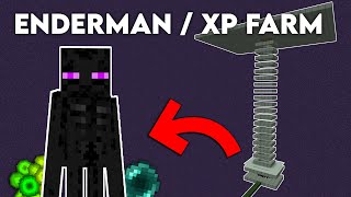 Minecraft EASY Enderman 1 HIT Farm - 1.19 XP farm Tutorial