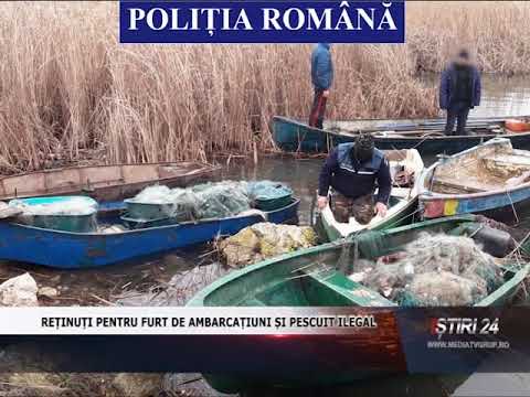 REȚINUȚI PENTRU FURT DE AMBARCAȚIUNI ȘI PESCUIT ILEGAL