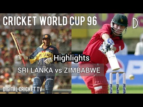 CRICKET WORLD CUP 96 / SRI LANKA vs ZIMBABWE / 9th Match / Highlights / DIGITAL CRICKET TV
