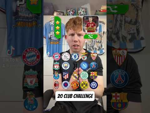 Football Bingo ⚽️🎱 - 20 Clubs Challenge - Part 2 #shorts