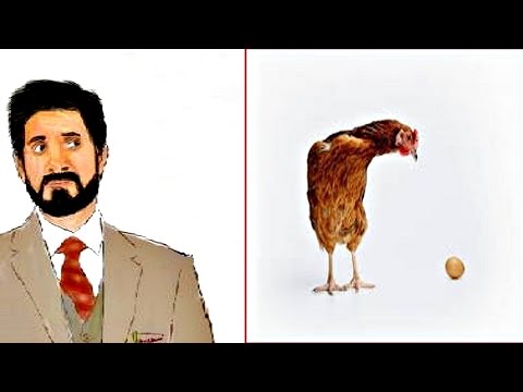 د.عدنان ابراهيم يجيب على سؤال ايهما جاء اولاً البيضة ام الدجاجة ؟؟؟