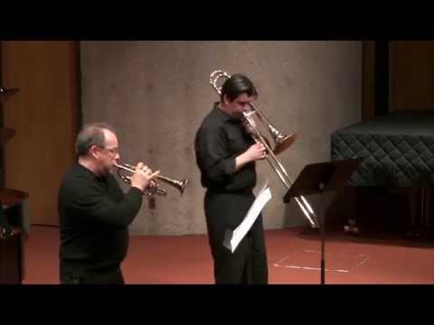 Mark Ponzo, trumpet, and Jeremy Moeller, trombone - Schostakovich - Three Preludes - Moderato