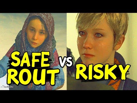 Choose Rout RISKY CHECKPOINT Vs DETOUR SAFER - Alternate Choices - Detroit Become Human