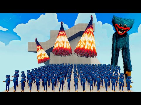 100x HUGGY WUGGY + 1x GIANT vs 4x EVERY GOD   Totally Accurate Battle Simulator TABS