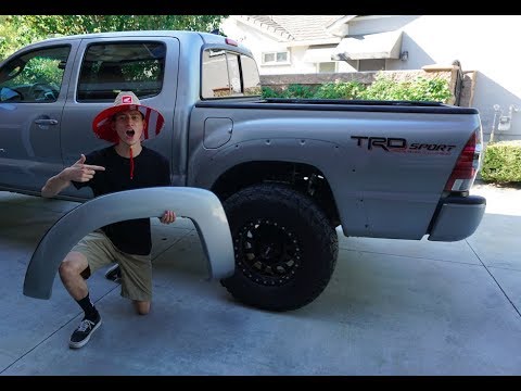 Taking off and FIXING the fender flare on my 2ND GEN TACOMA
