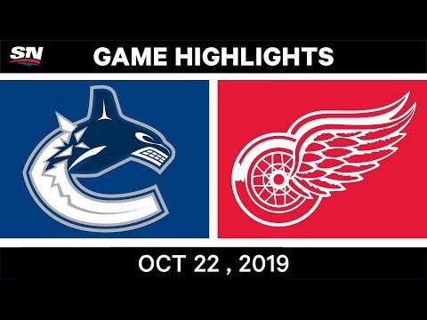 NHLハイライト｜カナックス vs レッドウィングス - 2019年10月22日 (NHL Highlights | Canucks vs Red Wings – Oct 22, 2019)