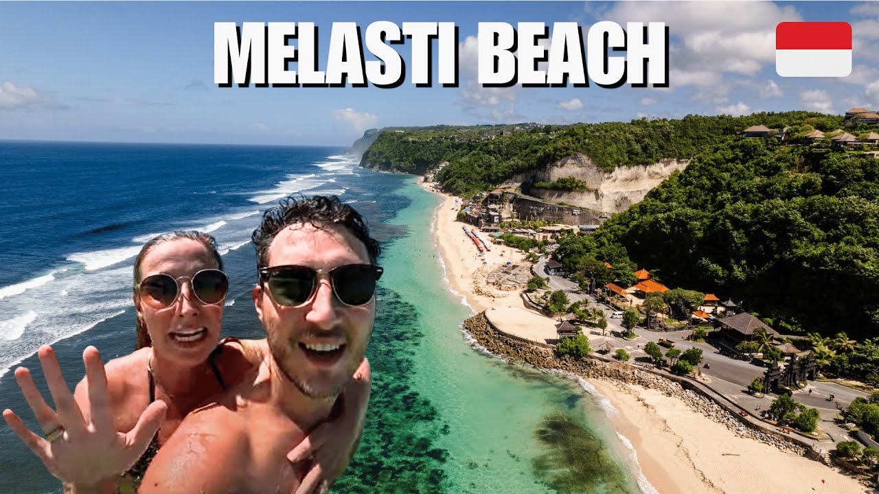 A duo visits Melasti Beach in this video tour.