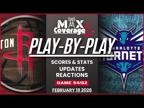 🔴LIVE - Houston Rockets vs Charlotte Hornets - Play-By-Play & Reactions (2/19/26)
