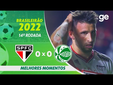 Gols e lances de São Paulo x Juventude-RS
