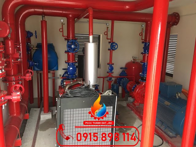 Lắp đặt hệ thống máy bơm PCCC Diesel | PCCC Thành Đạt 34 Đường Láng 0915 898 114