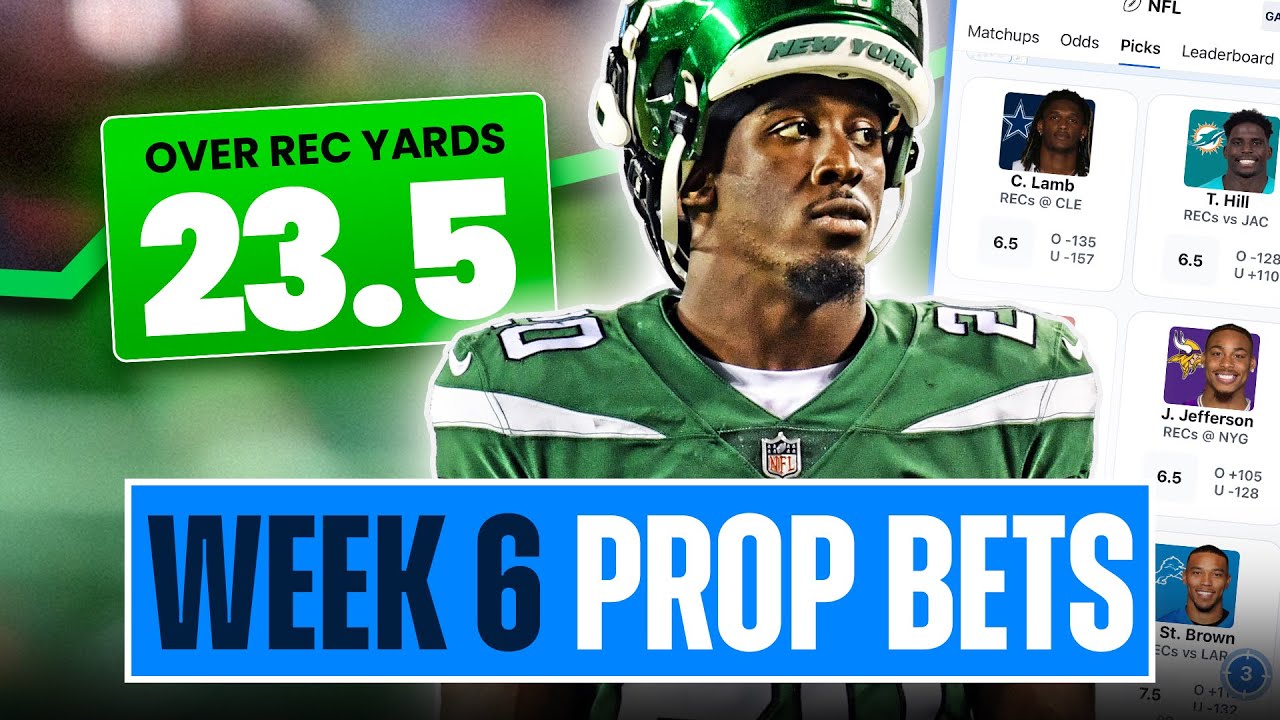 Top 10 NFL Week 6 Player Prop Bets, Picks and Predictions (2024)