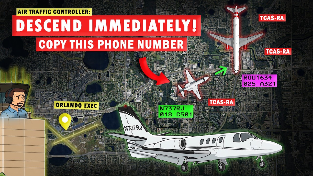 TCAS Saved The Day Again | Pilot's Error after Takeoff in Busy Orlando!