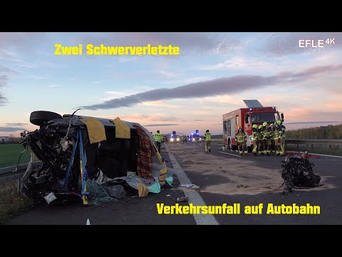 [Motor rausgerissen] Verkehrsunfall A72 Richtung Chemnitz AS Borna-Süd [02.11.2020]