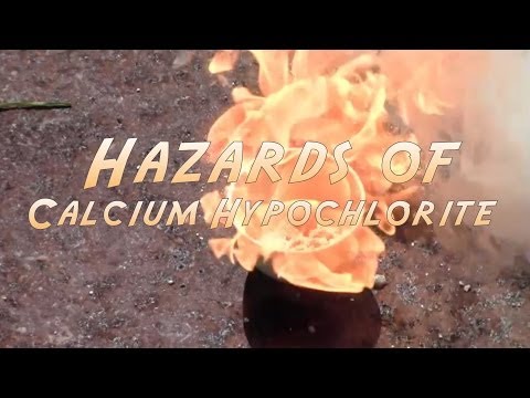 Demonstration of calcium hypochlorite