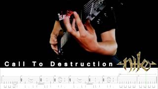 [NEW SONG] NILE - Call To Destruction Cover - Guitar Lesson With Solo &amp; Tab